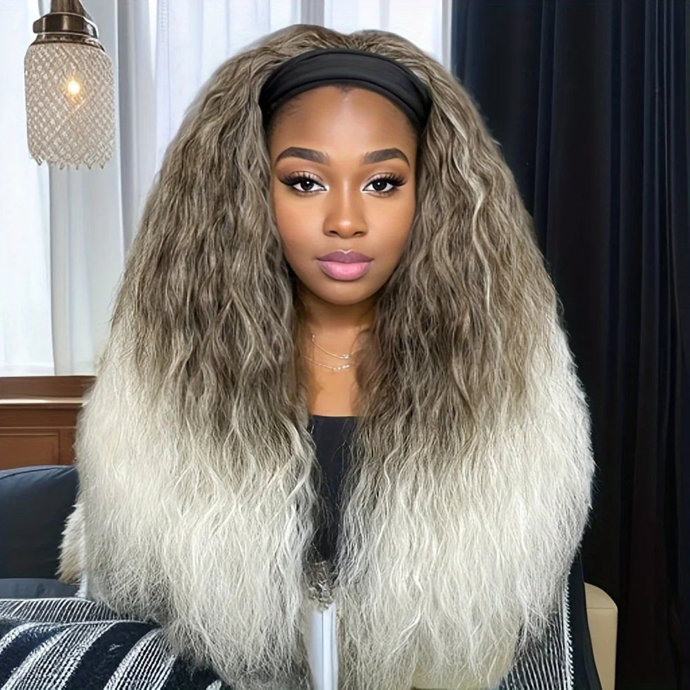 Curly Water Wave Headband Wig