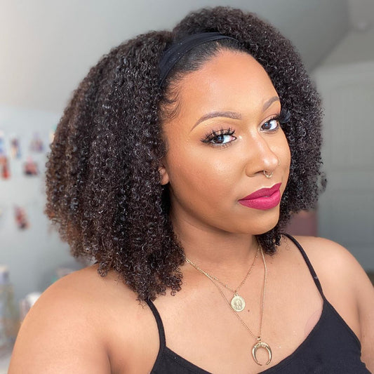 Jerry Curl fluffy Headband Wig