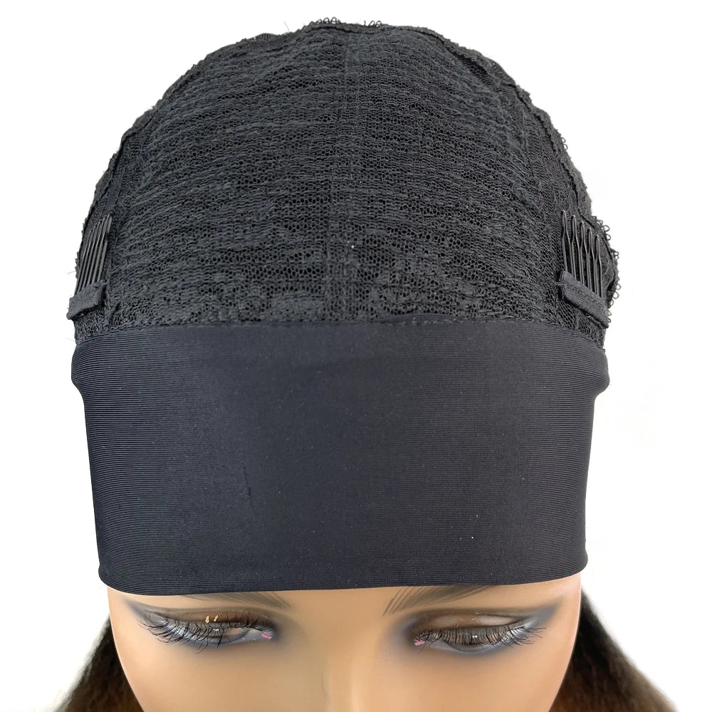 African Straight Yaki Kinky Headband Wigs