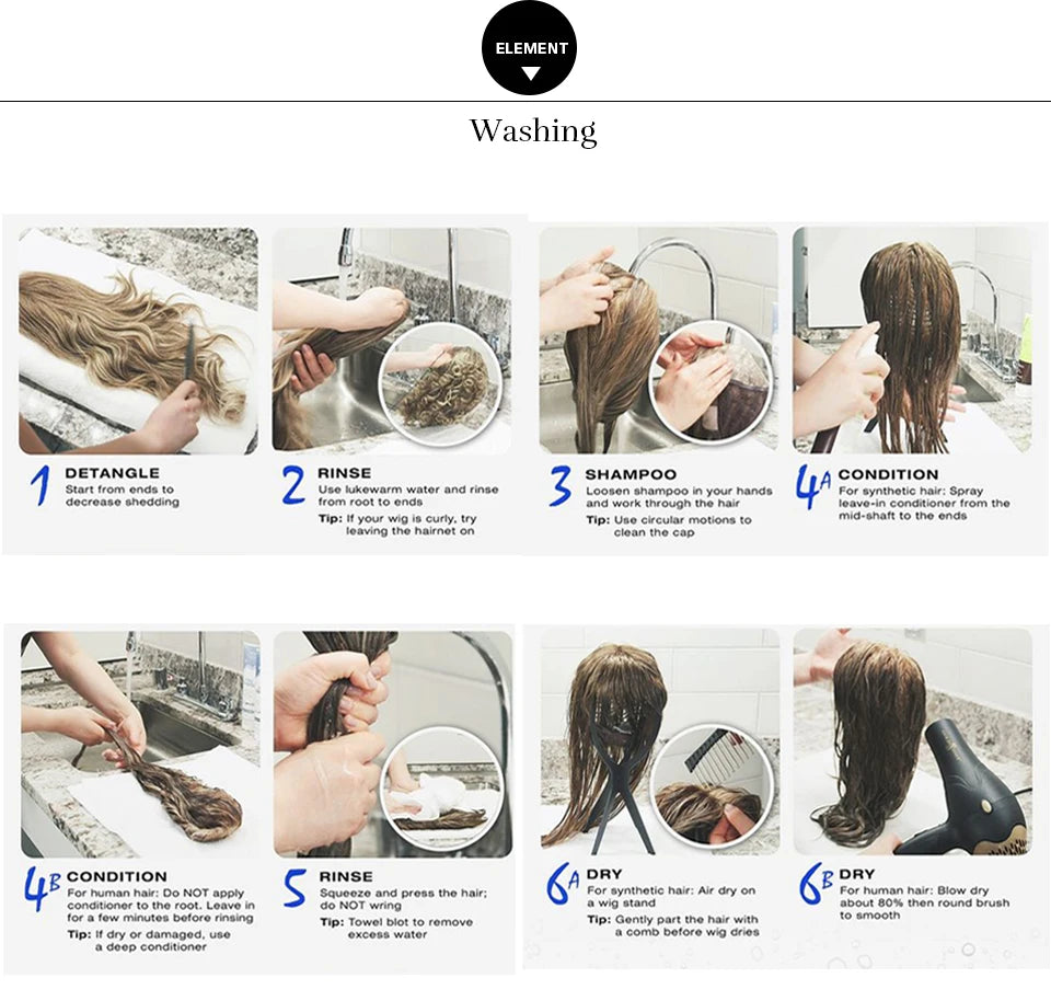 Synthetic Hair Long Straight & Curly Headband Wig