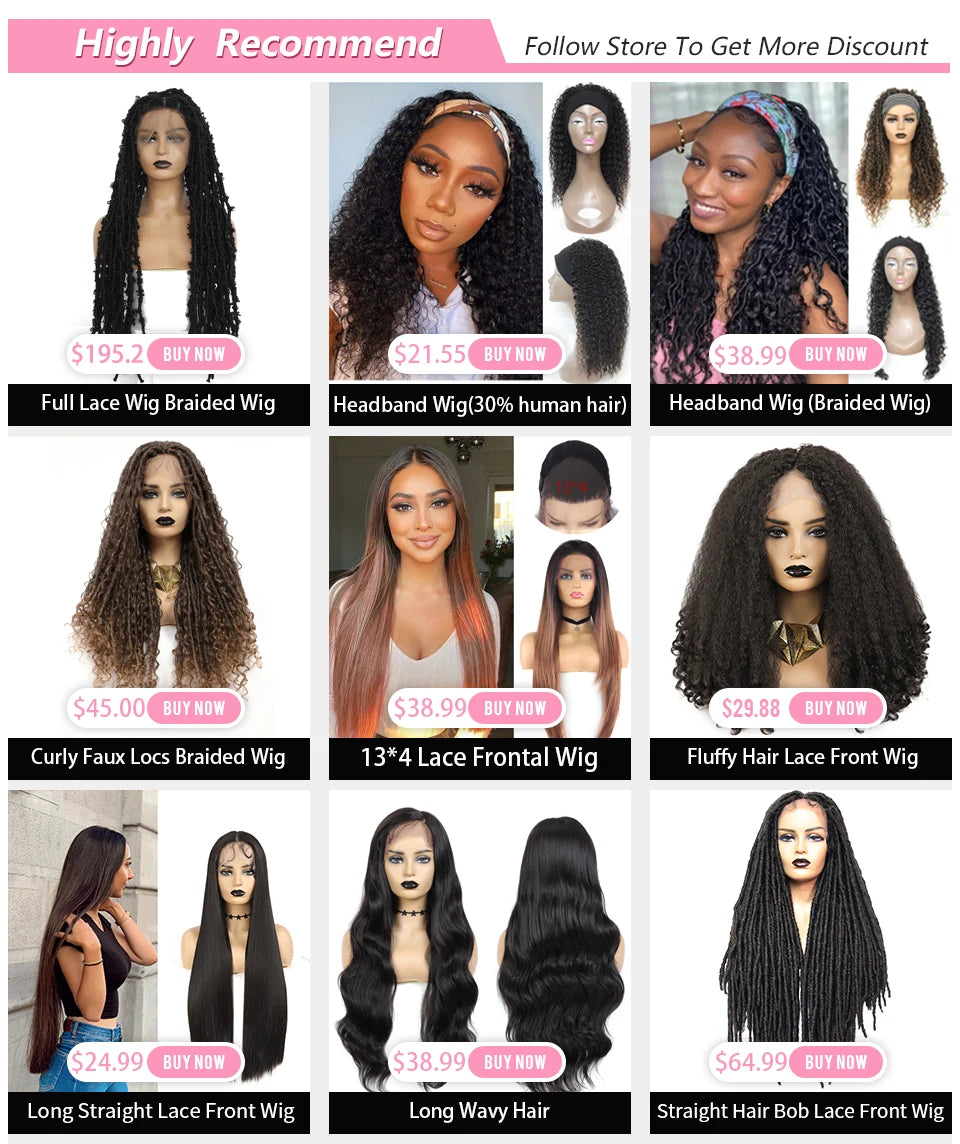 Wine Red Synthetic Headband Wigs