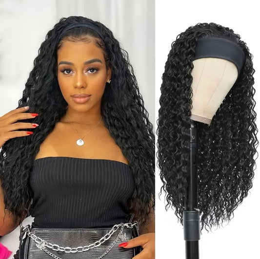 Curly Wave 180% Density Headband Wig
