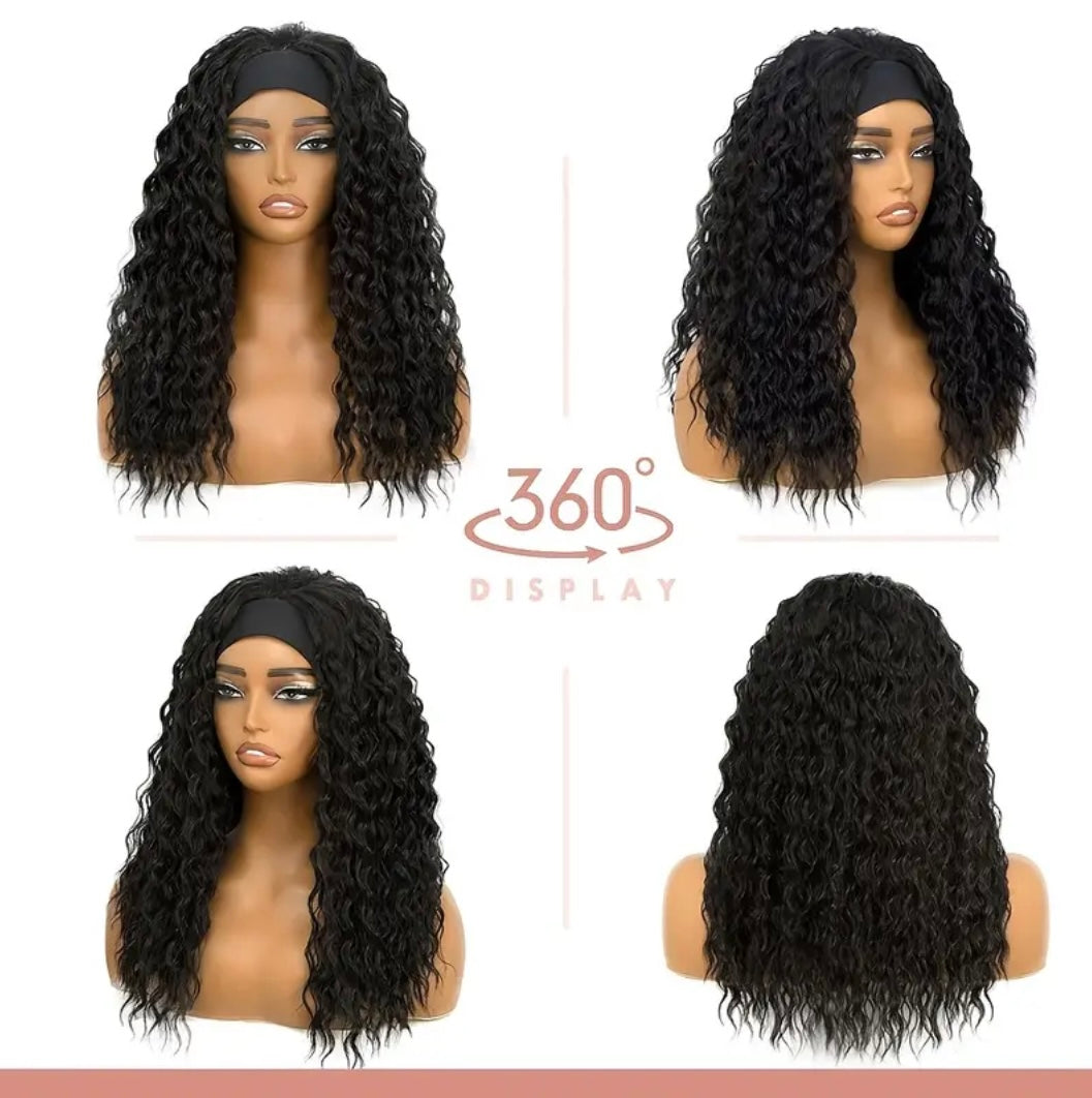 Curly Wave 180% Density Headband Wig