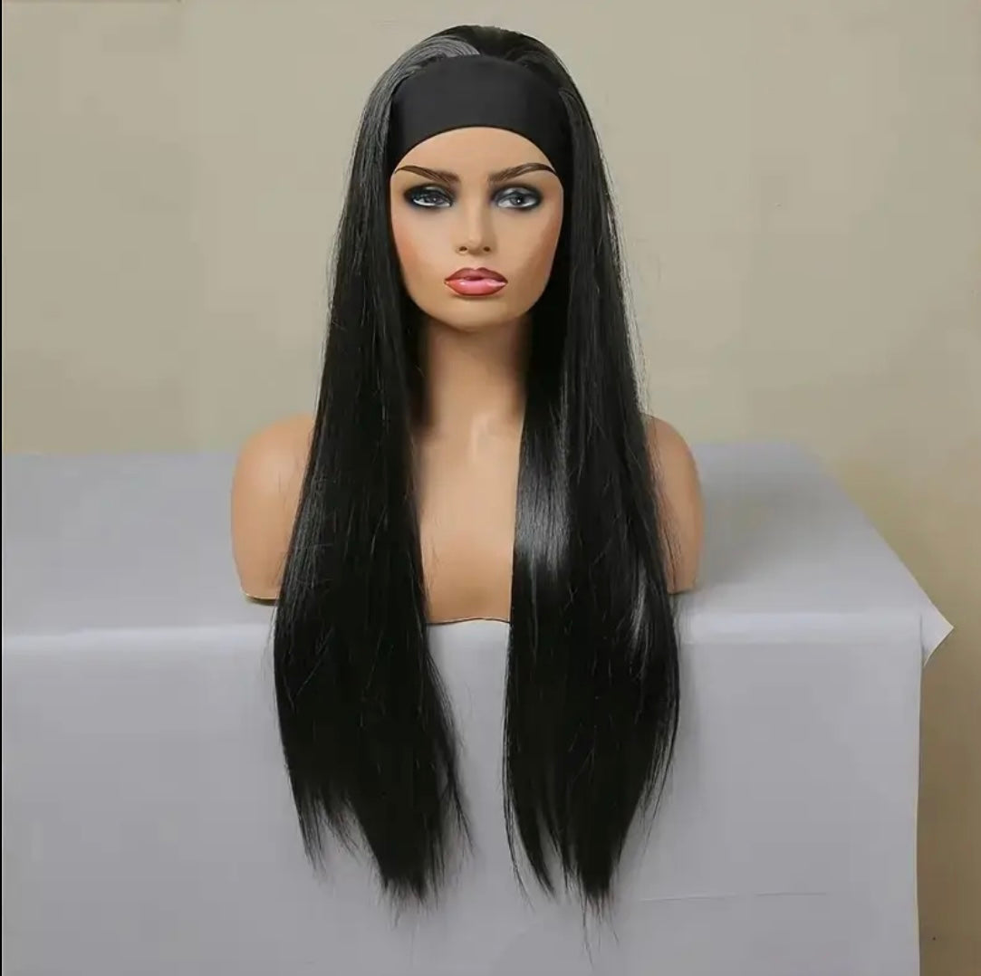 Long Straight Mixed Colour Wig