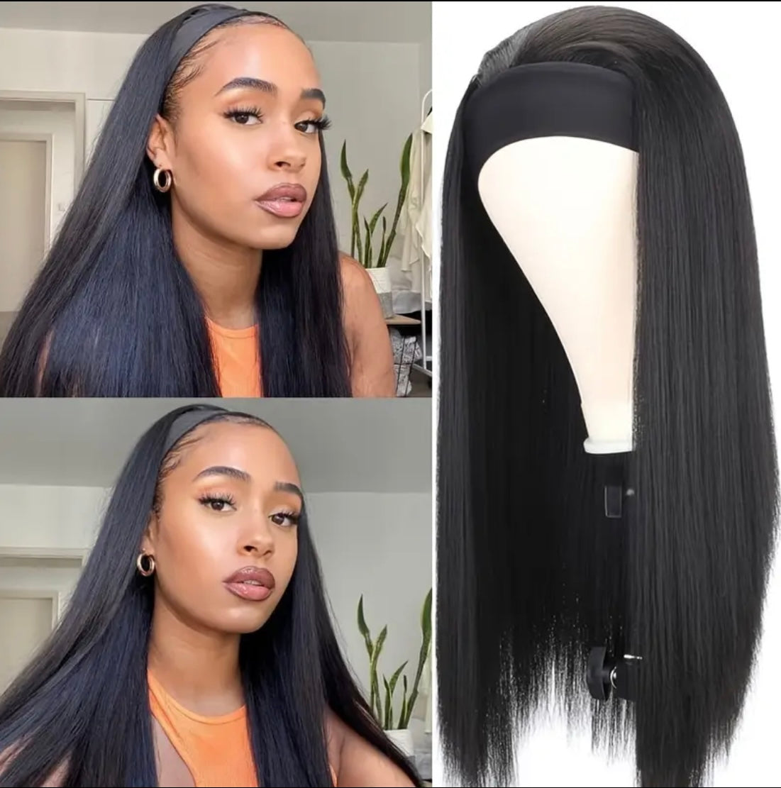 Sliky Fiber Headband Wig