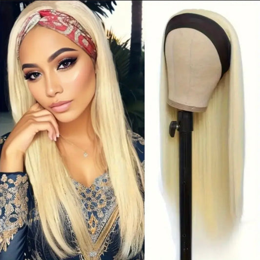 Long Straight Blended Headband Wig