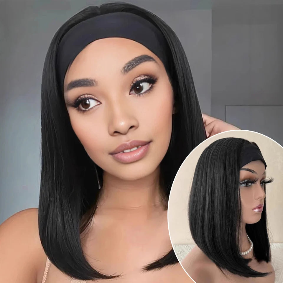 Short Straight 16/24-inch Headband Wigs