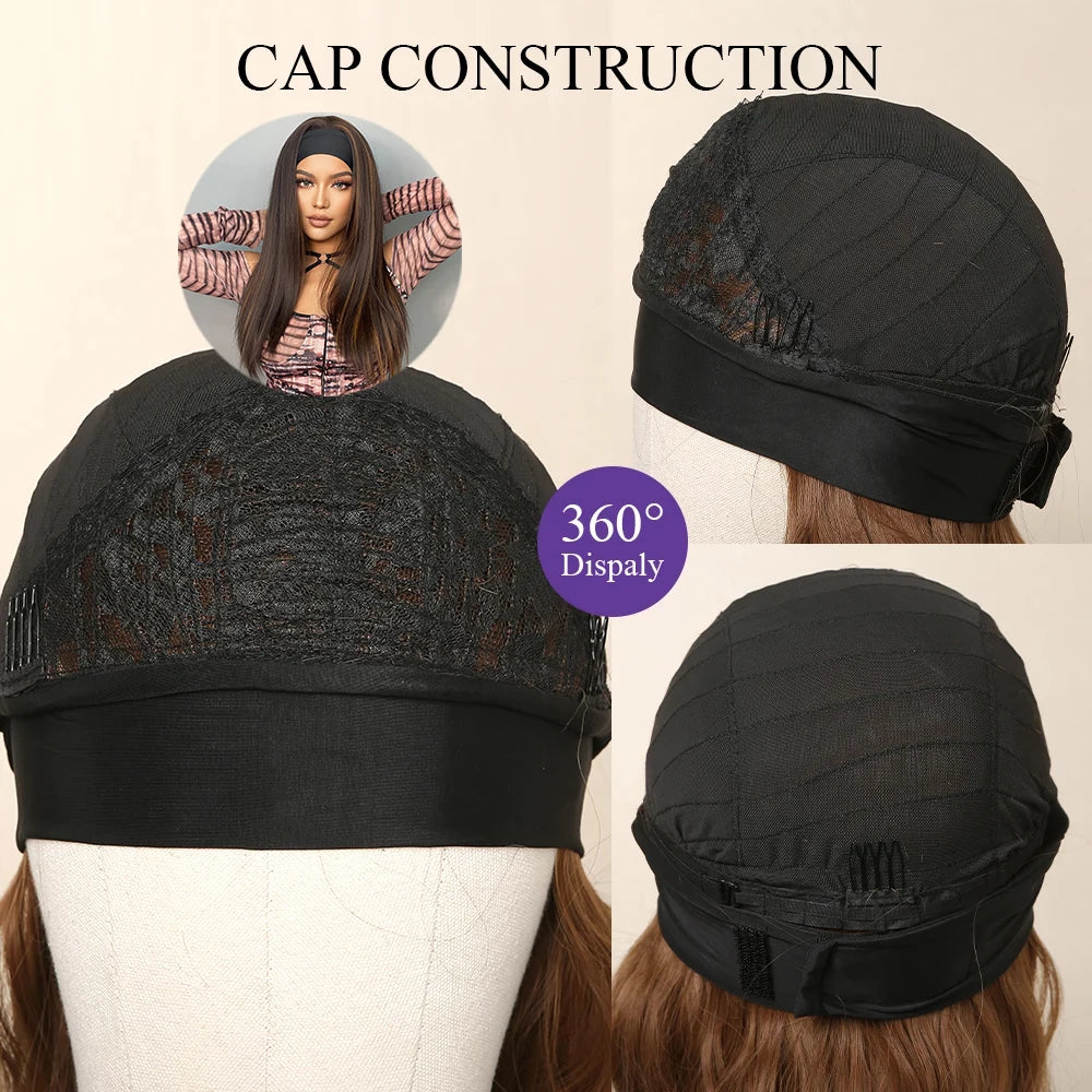 Long Curly & Straight Heat Resistent Headband Wigs