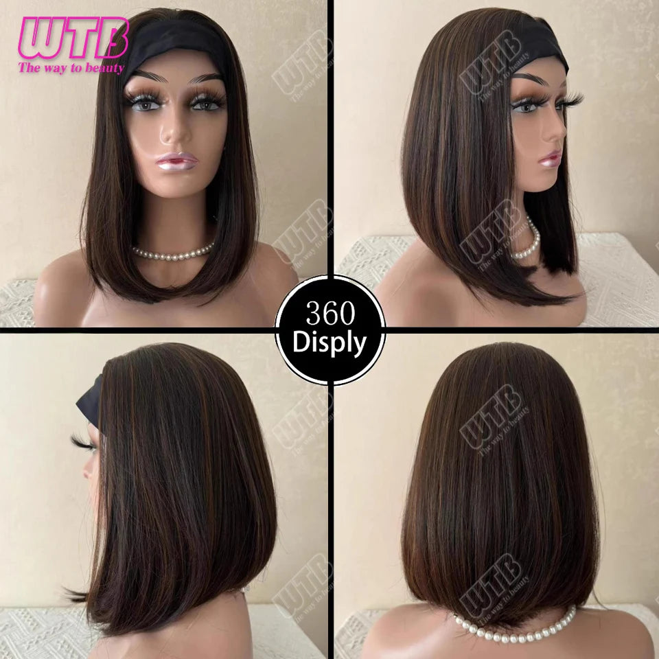 Short Straight 16/24-inch Headband Wigs