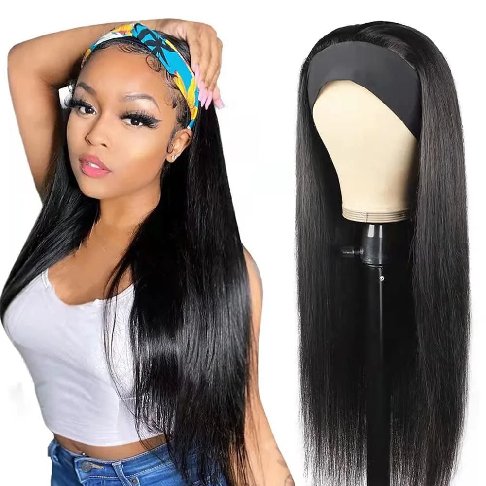 Long Straight Mixed Headband Wig