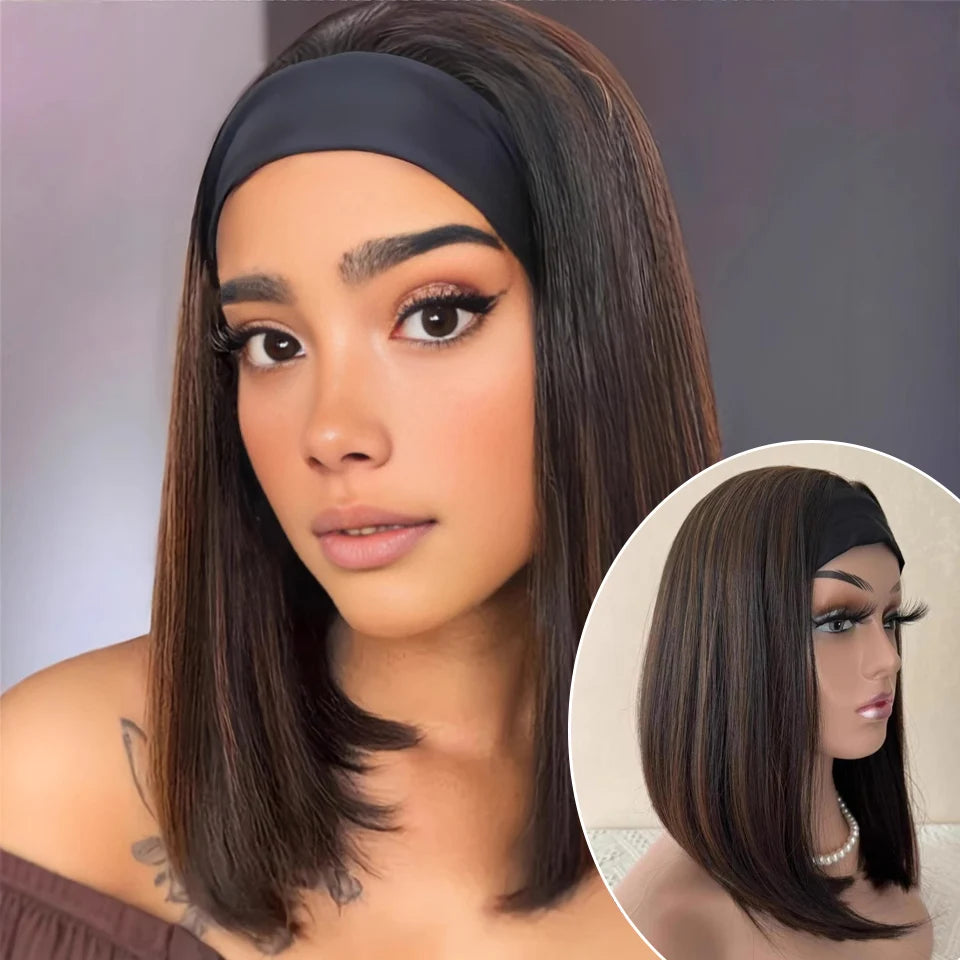 Short Straight 16/24-inch Headband Wigs