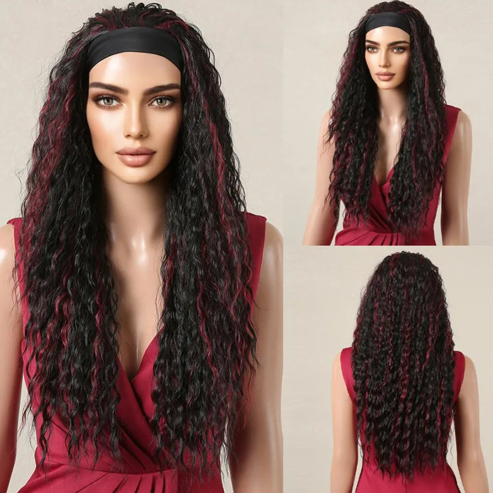 Afro Kinky Curly Headband Wig