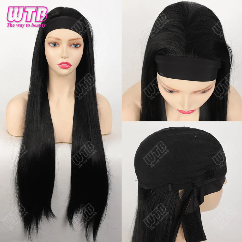 Short Straight 16/24-inch Headband Wigs