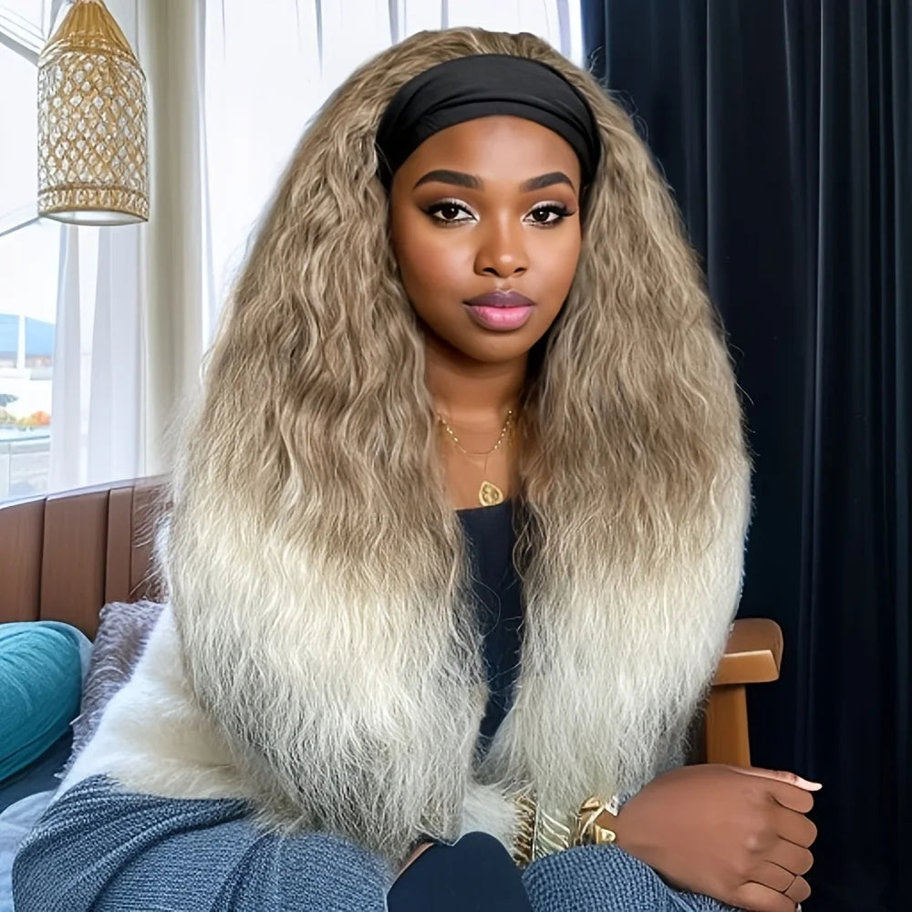 Curly Water Wave Headband Wig