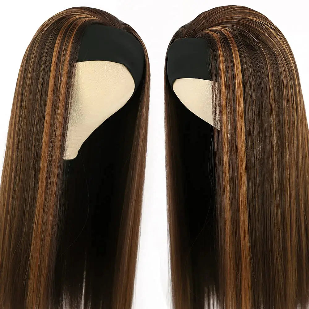 Long Straight Mixed Headband Wig