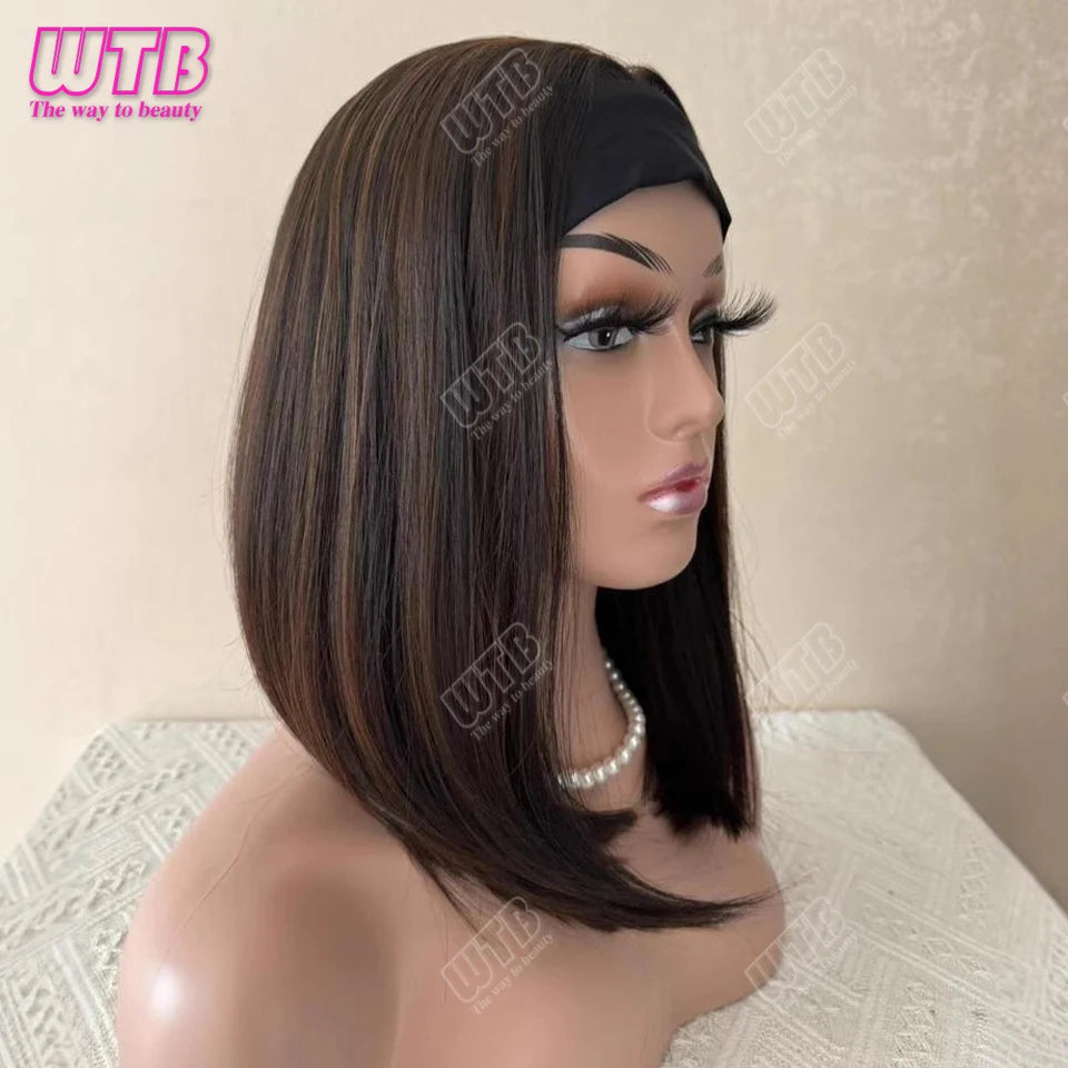Short Straight 16/24-inch Headband Wigs