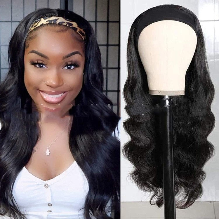 Deepwave Black Headband Wig